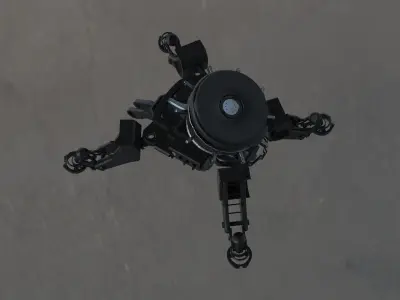 Robot mech station space scifi  3D model