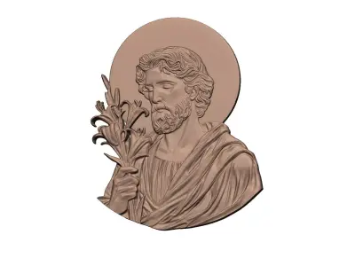 Saint Joseph Pendant 3D print model