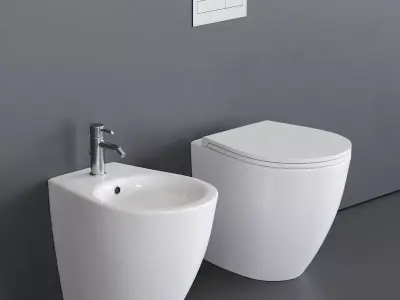 Esedra by SDR Ceramiche Bull 500 WC Low-poly 3D model