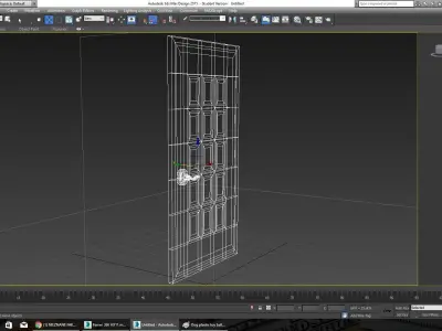 Room door 3D model  Low-poly 3D model