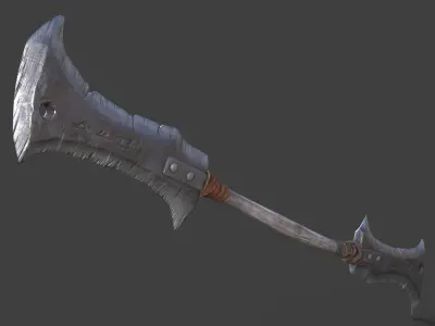 Warrior Double Cleaver Low-poly 3D model