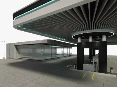 Gas Station 2 3D model