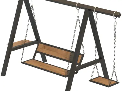 Garden Swing 01 3D model