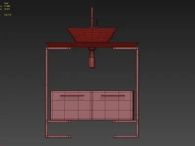 Washbasin cabinet MOBO ARIYA 3D model