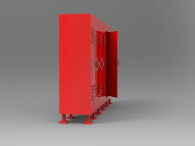 Lockers locker Low-poly 3D model
