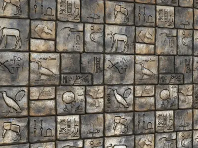 10 Egypt wall VOL01 4K Seamless PNG PBR Textures Texture