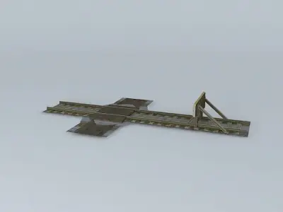 Eco Rail USA Walkover Buffer Old Steam Days Free 3D model