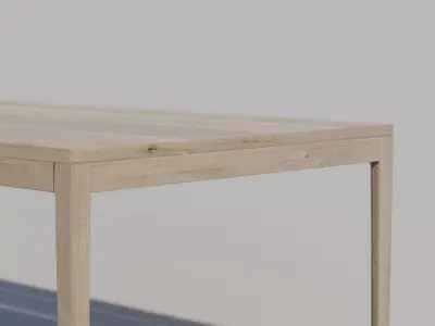 wooden desk code WAL 44 light brown OAK wood texture 3D model