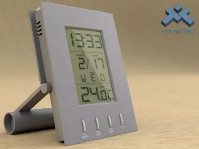 Digital Alarm Clock - animated 3D model