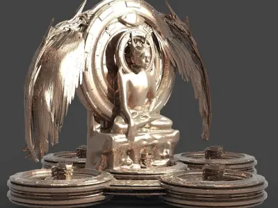 Ancient Alien Star Ring 8  3D model