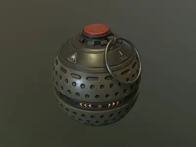 Sci-Fi Grenade Low-poly 3D model