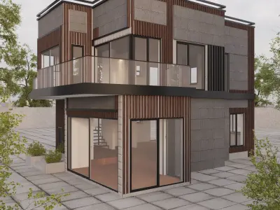 exterior villa 3D model