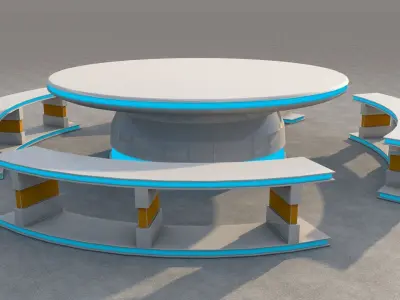 Sci Fi Table 3D model