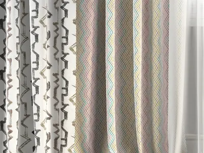 Curtain Set 263 3D model