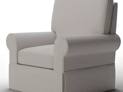Comfort Swivel Glider - Relaxed Fit Slipcovered Nursery Chair Low-poly 3D model
