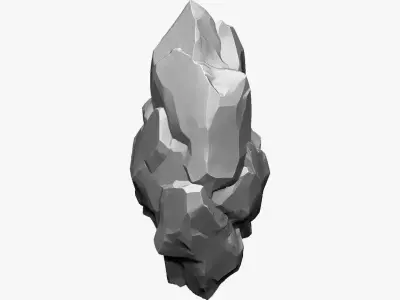 3D Suspended Mountain Zbrush sculpt 3D model
