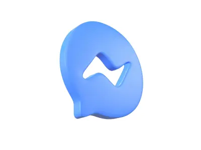 Messenger Logo v1 003 Free low-poly 3D model