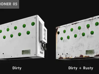 Sci-Fi air conditioner 05 3D model