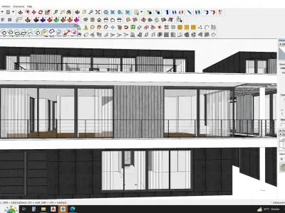 Casa Villa - Modern SketchUp 3D Model 3D model