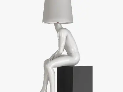 Male Seated Mannequin Lamp 52 3D model