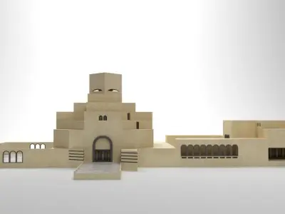 Museum of Islamic Art Qatar Low-poly 3D model