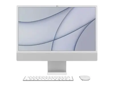 Apple iMac 24 inch 2021 Silver Low-poly 3D model