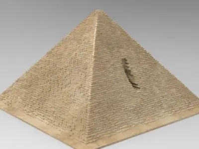 mykerinos pyramid 3d model ancient egypt giza  3D print model