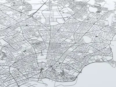 Casablanca Road Network and Streets 3D model