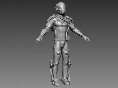 Futuristic Character 3D model