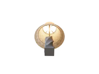 Table Lamp Twisted Base 3D model