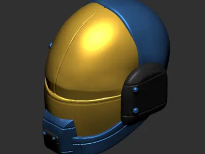 High quality scifi helmet high poly sculpt 3d printable ver 2  3D model