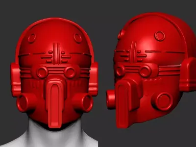 helmet high poly sculpt 3d printable  3D model 137