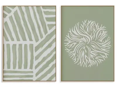 Abstract Painting Frame set 3D model 389