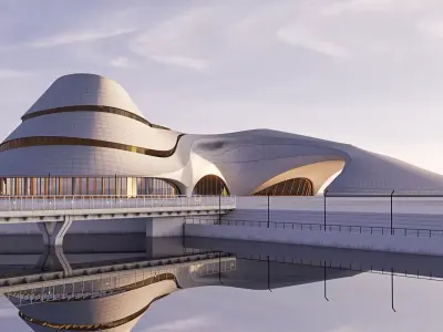 Futuristic building 46 3D model