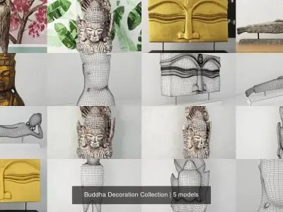 Buddha Decoration Collection 3D Model Pack