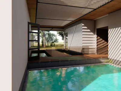 Cabin house Low-poly 3D model