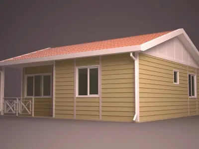 HOME house with roof 3D model