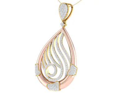 Women Pendant Earring Sets 3dm STL OBJ FBX Renders Details 3D print model 10