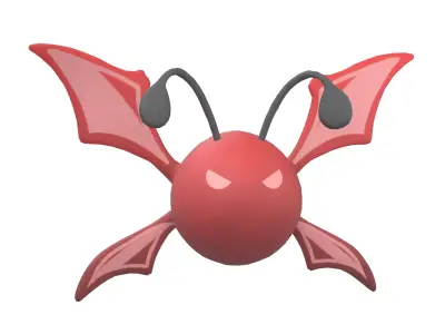 Abstract Elf Bat Character v2 004 Low-poly 3D model