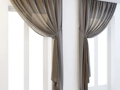 Cupped Curtains 3D model