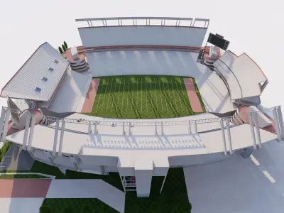Football Stadium-American football 3D model