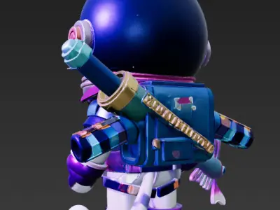 Astronaut Cat Character 3D model