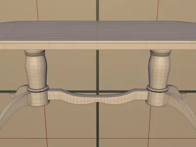 Table FBX wooden 3D model