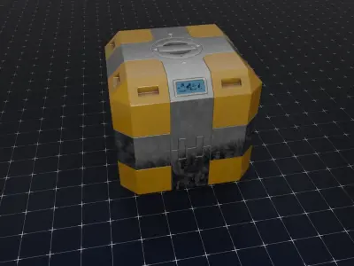 Sci-Fi Crate Low-poly 3D model