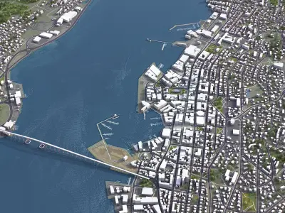 Tromso Low-poly 3D model