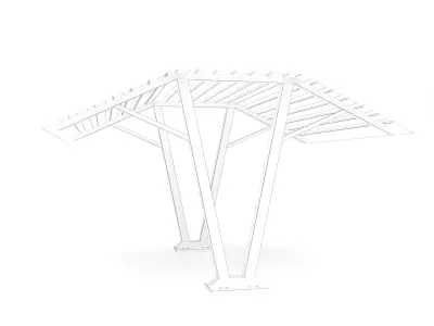 Wood Canopy 3D model