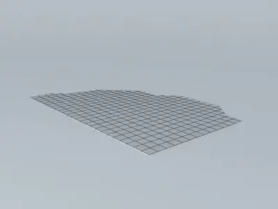 White Shag Carpet Free 3D model