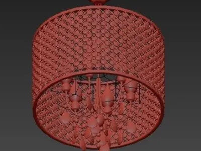 Most Killer Vintage Chandelier Bedroom 3D model