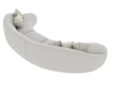 Bernhardt Interiors  Calder Fabric Sectional 3D model