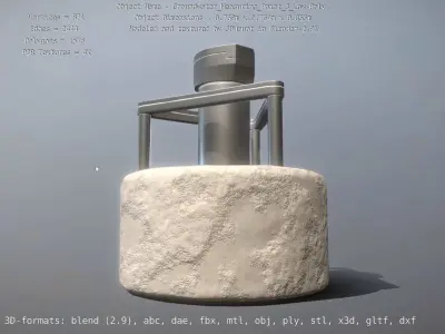 Groundwater Measure Pipe Low-Poly Version 3  Low-poly 3D model